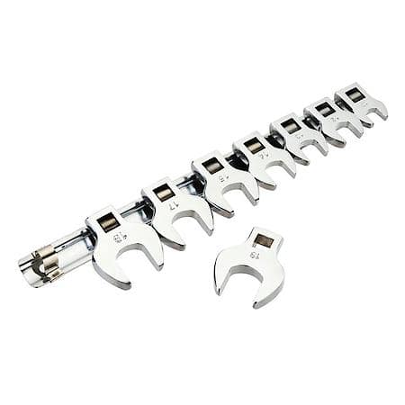 Metric Crowfoot Wrench Set for Tight Spaces, 8-Pieces