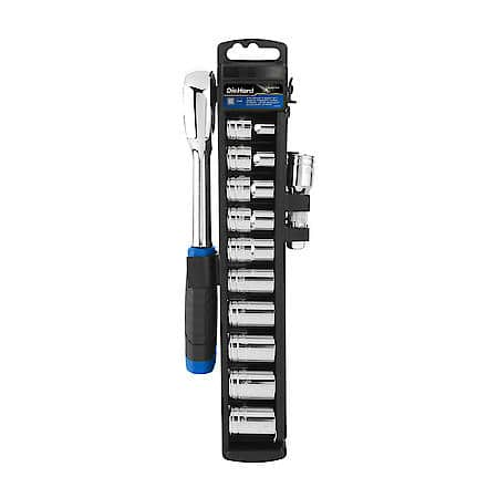 1/2" Drive Ratchet Socket Set, SAE, 12-Piece
