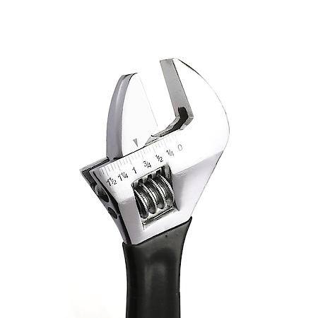 12" Adjustable Wrench with Durable Chrome Vanadium Steel