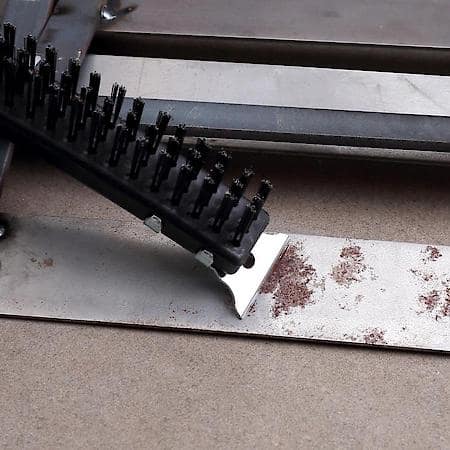 Wire Brush with Steel Scraper: Removes Rust, Paint and Debris from Metal Surfaces