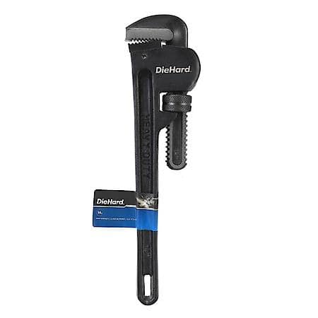 14 in. Pipe Wrench: Adjustable Jaw for Strong Grip on Round Pipes