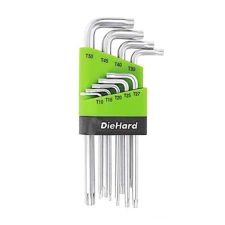 9-Piece Long Arm Star Key Set with Security Shafts