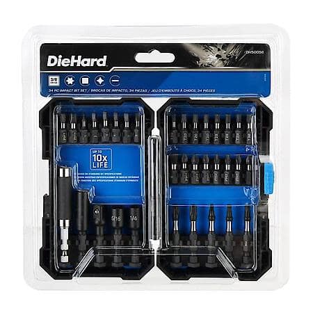 Impact Bit Set: S2 Steel for Heavy┬┐Duty Fastening, 34┬┐Piece