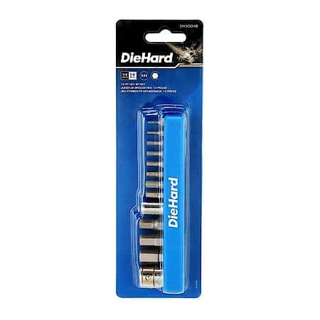 1/4 in. & 3/8 in. Drive Hex Bit Set: S2 Steel, SAE Coverage, 13┬┐Piece