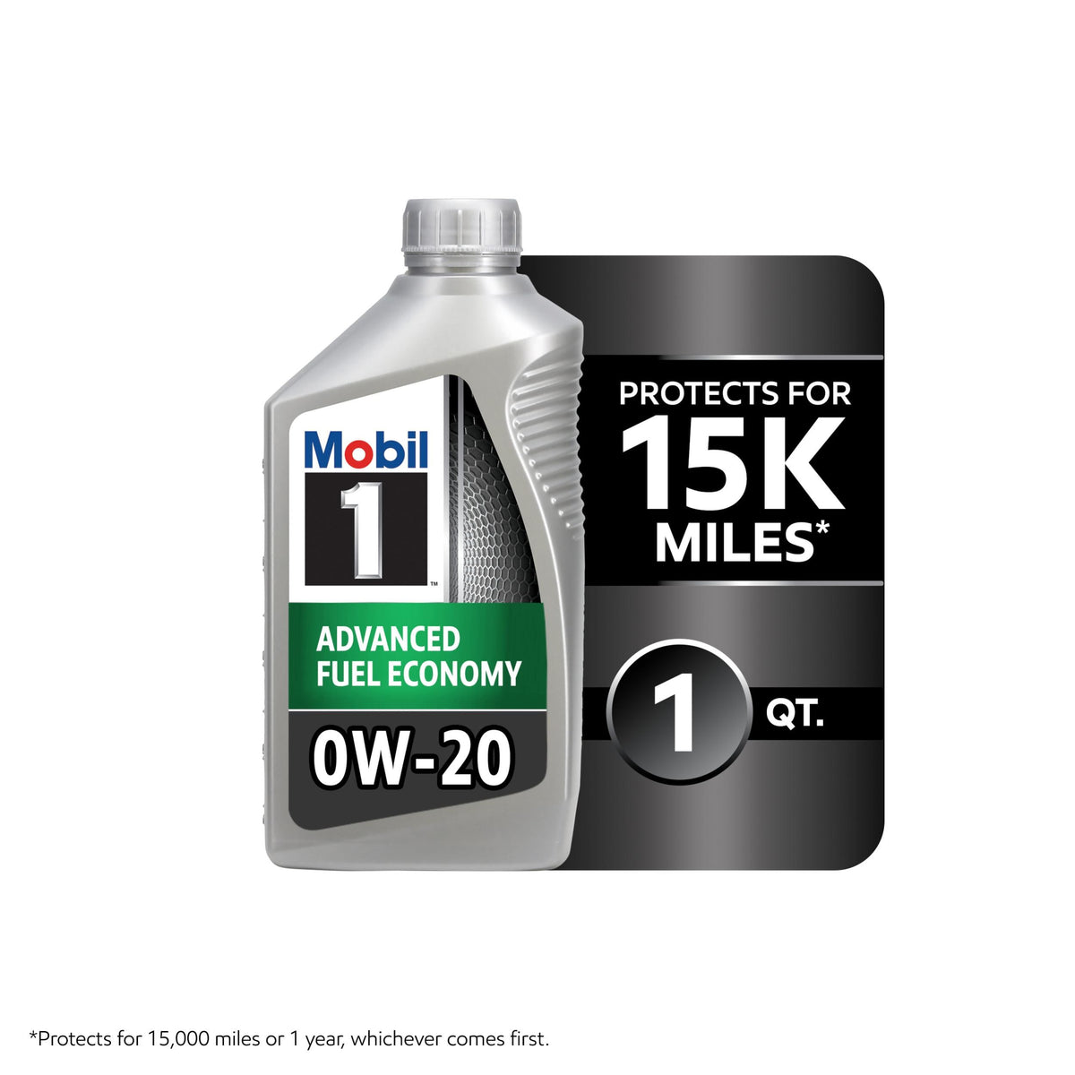 Mobil 1 Advanced Fuel Economy Full Synthetic 0W-20 Motor Oil 1 Quart 124184 (3/7)