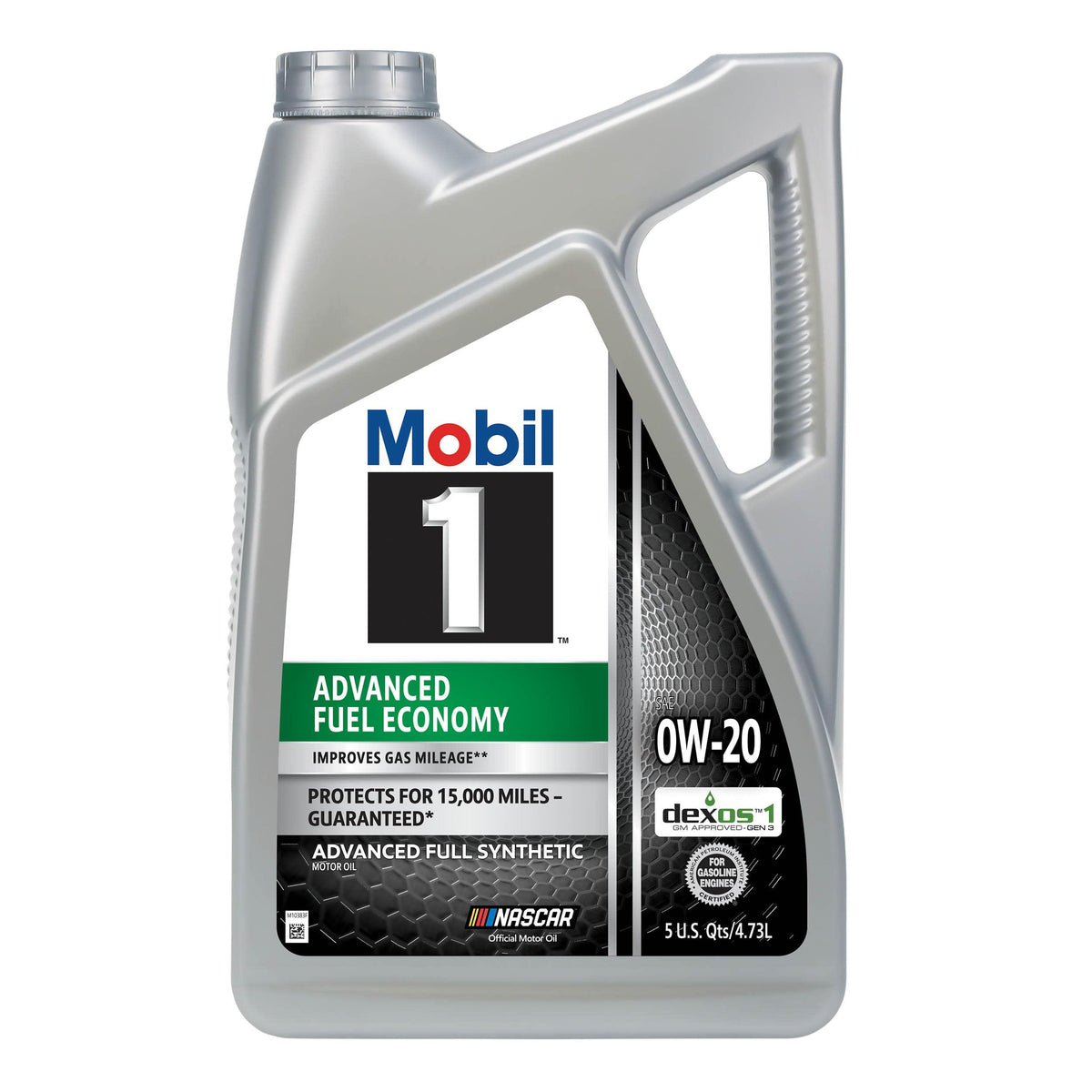 Mobil 1 Advanced Fuel Economy Full Synthetic 0W-20 Motor Oil 5 Quart 124185 (1/8)