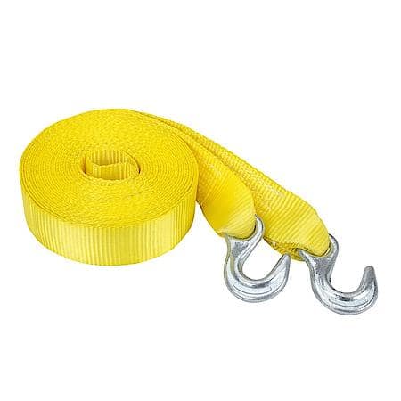 30' 9000 lbs Tow Strap with Hooks 1 Pack Yellow
