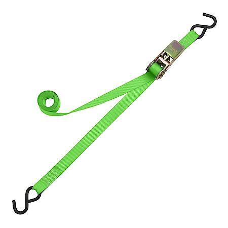 10' 900 lbs Standard Ratchet Tie Down 4 Pack Green