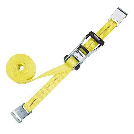 27' 10,000 lbs RatchetX Ratchet Tie Down with Flat Hooks 1 Pack Yellow
