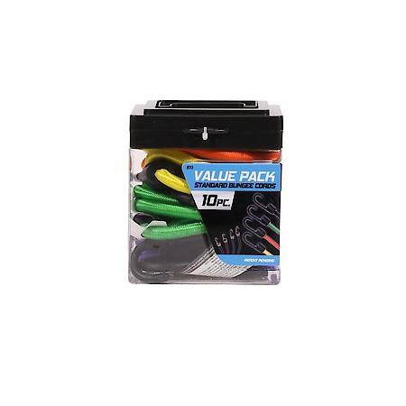 10 Piece Standard Bungee Value Pack Assortment