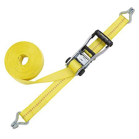 27' 10,000 lbs RatchetX Ratchet Tie Down with "J" Hooks 1 Pack Yellow