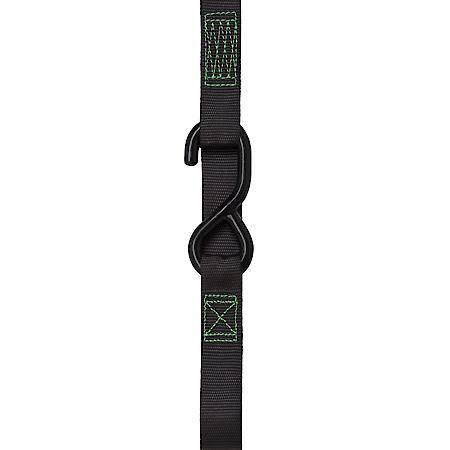 10' 1500 lb Tactical Ratchet Tie Down 2 Pack Gray