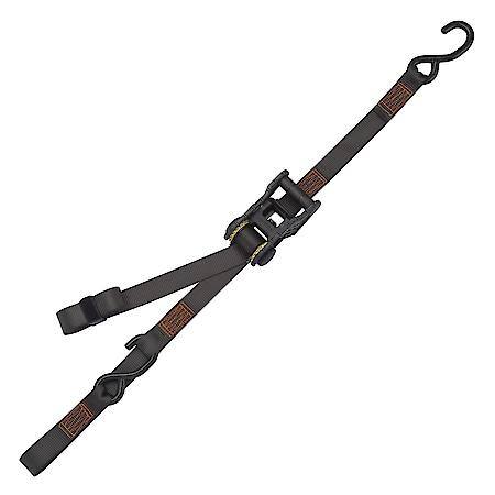 14' 3000 lb Tactical Ratchet Tie Down 4 Pack Gray