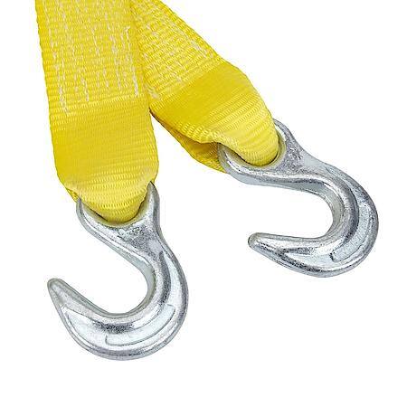20' 9000 lbs Tow Strap with Hooks 1 Pack Yellow