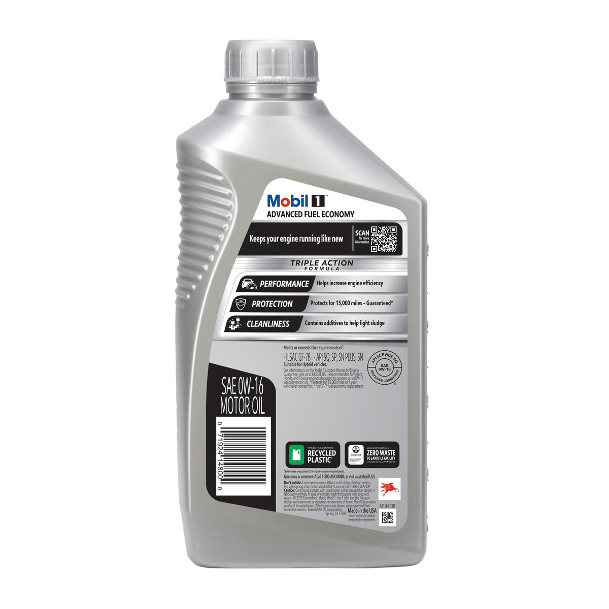 Mobil 1 Advanced Fuel Economy Full Synthetic 0W-16 Motor Oil 1 Quart 124321 (2/7)