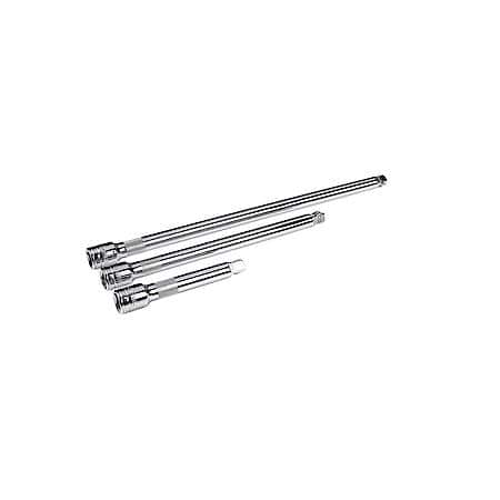 3-Piece 1/2" Drive Wobble Extension Bar Set with Knurled Grip