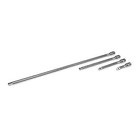 4-Piece 1/4" Drive Wobble Extension Bar Set with Knurled Grip