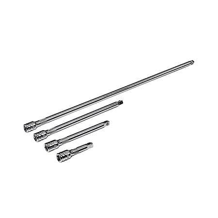 4-Piece 1/4" Drive Wobble Extension Bar Set with Knurled Grip