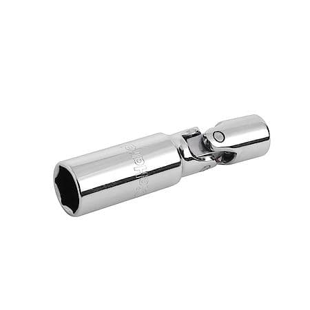 3/8" Drive Swivel Spark Plug Socket with Rubber Insert, 5/8 in Hex, 6 Point