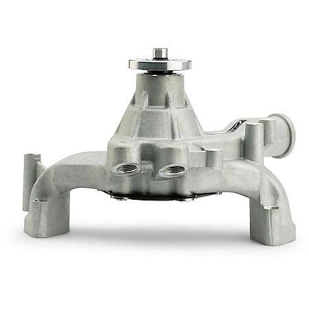 High-Flow Mechanical Water Pump, Long Style, Polished; Aluminum, Fits Chevy Big Block Mark IV