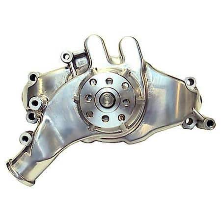 High-Flow Mechanical Water Pump, Long Style, Polished; Aluminum, Fits Chevy Big Block Mark IV