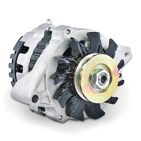 CS130 Alternator,160AMPáSatin, 1Wire;GM CS130 Style;w/Int Reg,V-Pulley & Ext.Fan