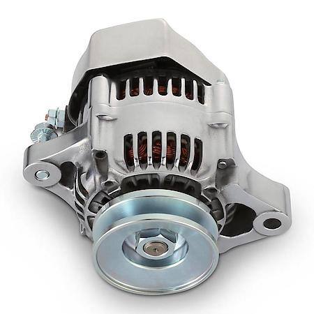 50-Amp Mini AlternatoráPolished, 1 Wire; Univ; 6 Lbs; 96mm Dia Housing, V-Pulley