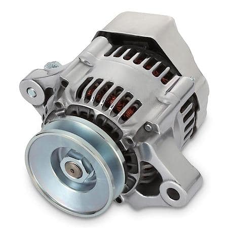 50-Amp Mini AlternatoráPolished, 1 Wire; Univ; 6 Lbs; 96mm Dia Housing, V-Pulley