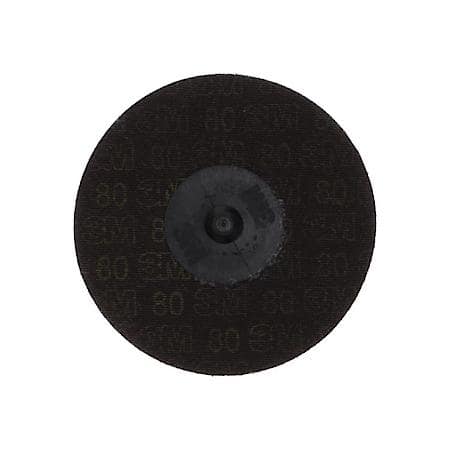 3M Green Corps  Roloc Disc 36536, 80 Grit, 3 In, 25 Discs, 10 Cartons Per Case