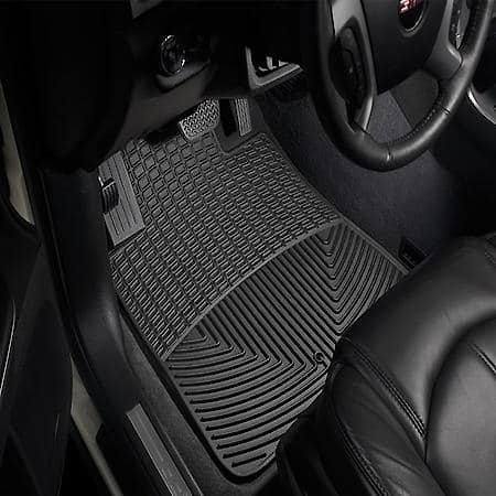 Floor Mats: Black, Rubber, Deep Sculpted Channels, All Weather, 2 Pk