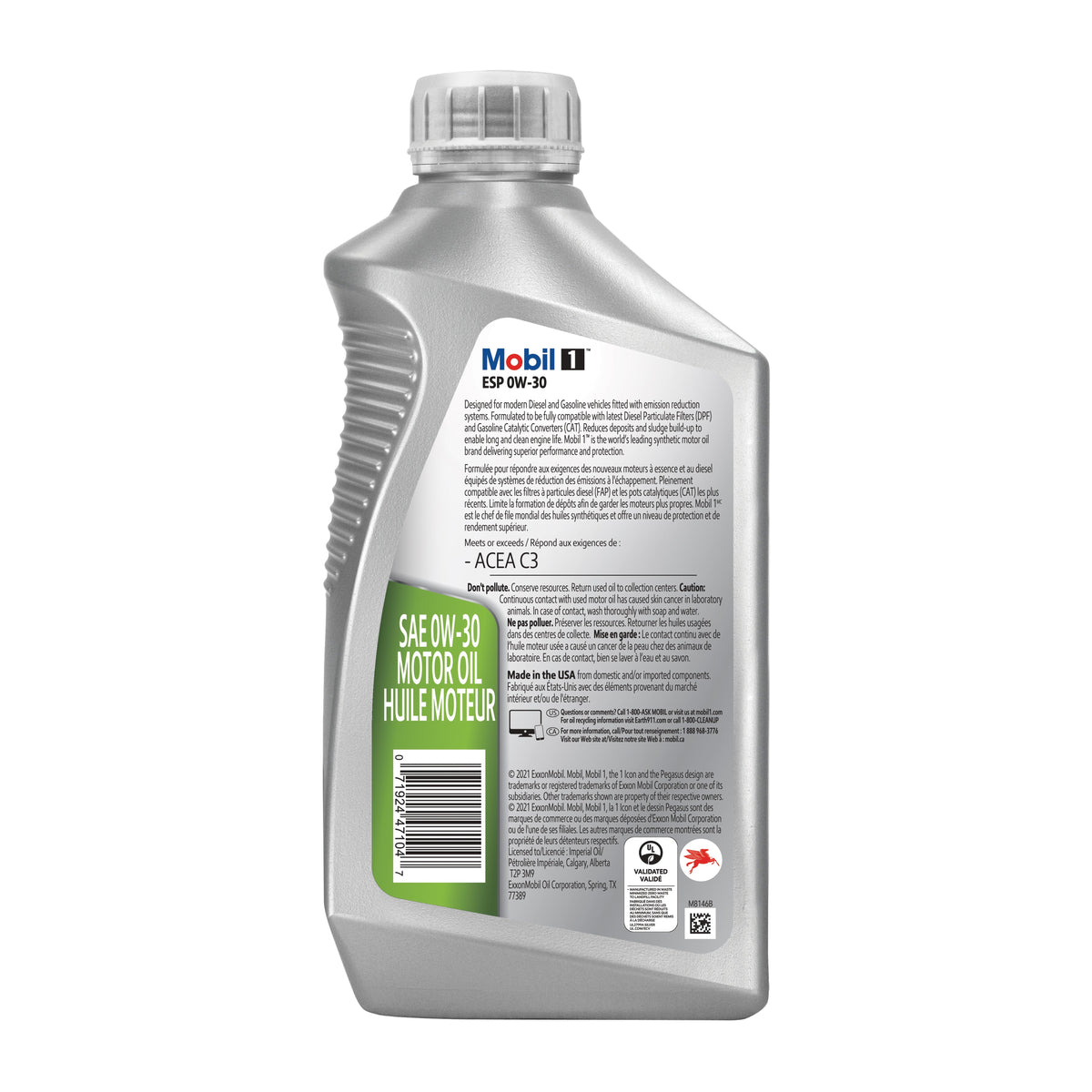Mobil 1 ESP X1 Full Synthetic 0W-30 Motor Oil 1 Quart | 124547