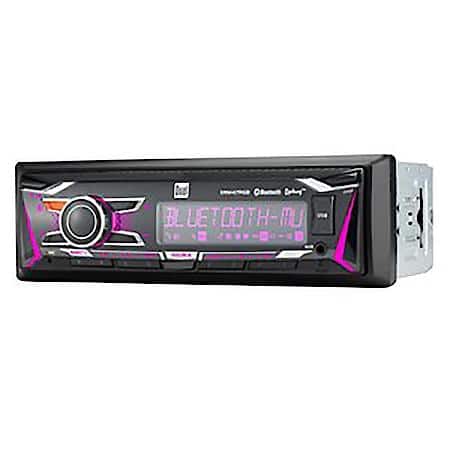 Single Din Car Stereo: Digital Media Player, RGB Custom Color Illumination, Bluetooth, Hands Free