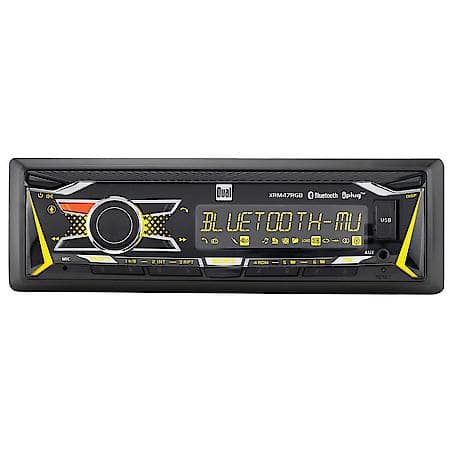 Single Din Car Stereo: Digital Media Player, RGB Custom Color Illumination, Bluetooth, Hands Free