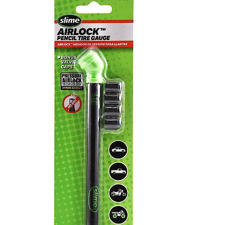 Elite Pencil Tire Gauge: 10-120 PSI, Pressure Airlock Technology, Includes 4 valve caps