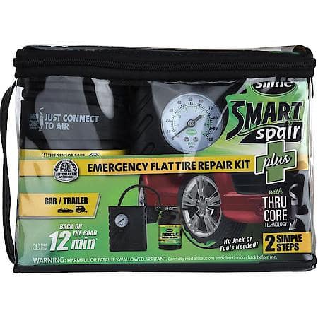 Smart 2-Step Spair Plus Flat Tire Repair Kit - 12-Minute Inflation
