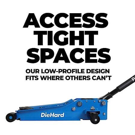 3 Ton Low-Profile Floor Jack: Lifting Range: 3.15 in to 20 in
