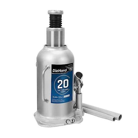 20 Ton Hydraulic Bottle Jack, Lifting Range, 9.25 in to 17.52 in