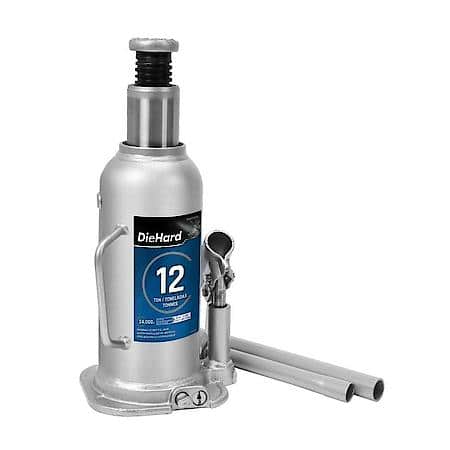 12 Ton Hydraulic Bottle Jack, Lifting Range, 8.94 in to  17.99 in
