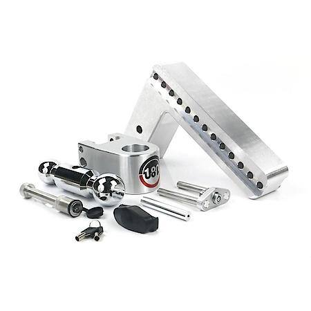 180 Hitch 10, Drop w/ Chrome Plated Steel Combo Ball 21,000LBS GTW+Receiver Pin