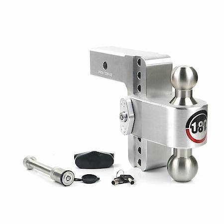 180 Hitch 6, Drop w/ Stainless Steel Combo Ball 18,500LBS GTW+Receiver Pin