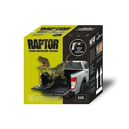 U-POL Black Raptor Kit, 3:1 Mix, 125 sq-ft Coverage, National Rule, With Gun
