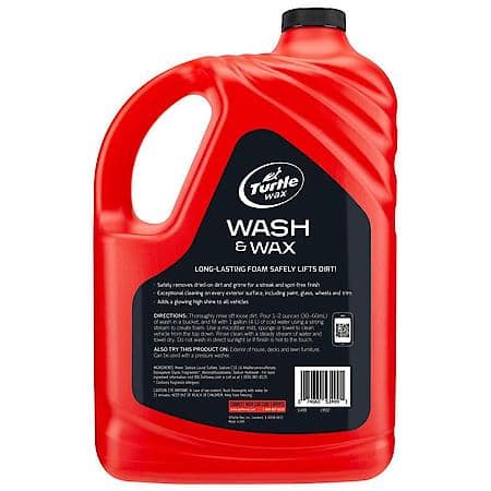 Wash and Wax; Streak and Spot Free Finish, 128 oz.