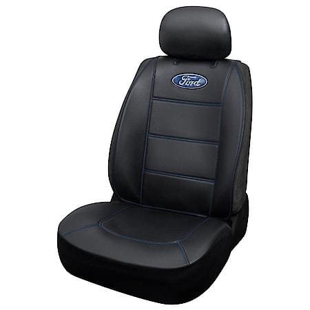 Ford Deluxe Seat Cover Set: Universal Sideless Front Seat Cover, Black, 3-Piece