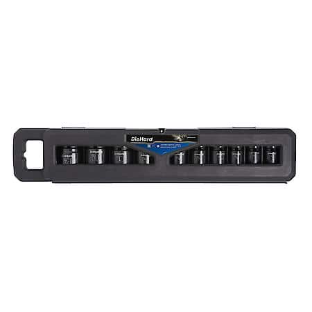 1/2" Drive 6-Point Impact Socket Set, SAE, 10-Piece