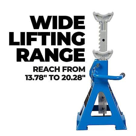 4 Ton Quick Start Jack Stand, Support Range, 13.78" to 20.28", 1 Each