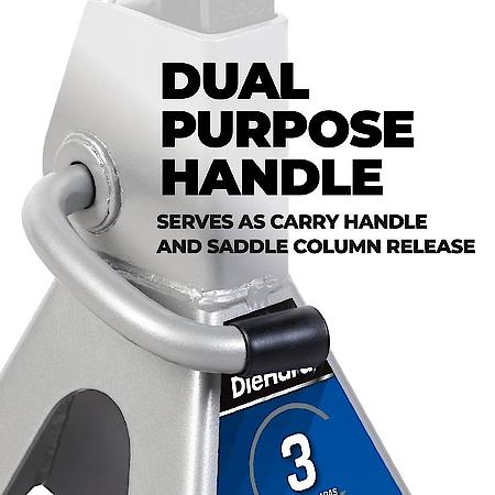 3 Ton Jack Stands, Support Range, 11.22" to 16.75", 2 Pack