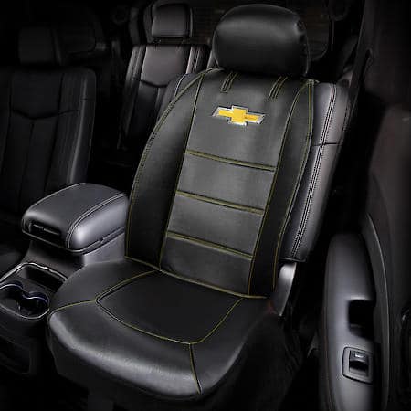 Chevrolet Deluxe Seat Cover Set: Universal Sideless Front Seat Cover, Black, 3-Piece
