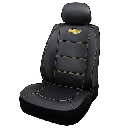 Chevrolet Deluxe Seat Cover Set: Universal Sideless Front Seat Cover, Black, 3-Piece