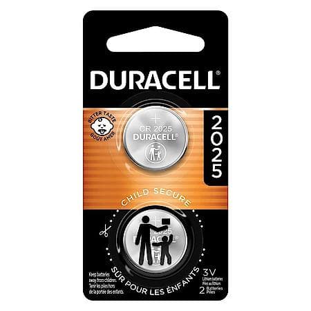 2025 Lithium Coin Battery: Bitter Coating Discourages Swallowing, 2 Pack