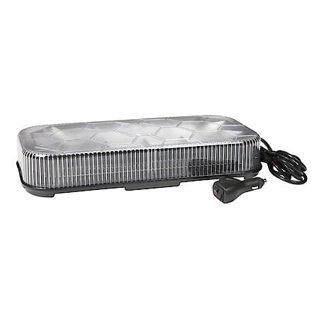 Class I LED Mini Light Bar - Vacuum Mount with Clear Lens, Amber, 12V